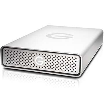 G-Technology 6TB G-DRIVE USB 3.0 Desktop External Hard Drive, Silver - Compact, High-Performance Sto...