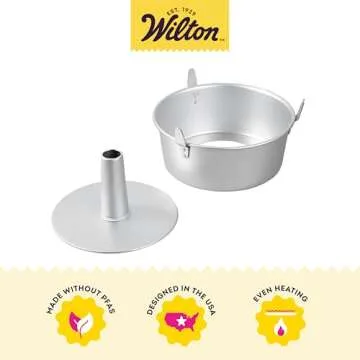 Wilton Angel Food Tube Cake Pan with Removable Inner Core, Durable Aluminum, 10-Inch