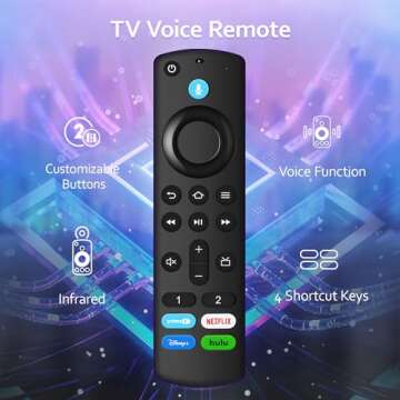 Souppzoe Replacement Voice Remote for Fire Smart TVs Stick/TV Cube/4K Max/4K/Lite and for All Insignia/Pioneer Fires Smart TVs