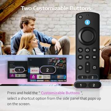 Souppzoe Replacement Voice Remote for Fire Smart TVs Stick/TV Cube/4K Max/4K/Lite and for All Insignia/Pioneer Fires Smart TVs