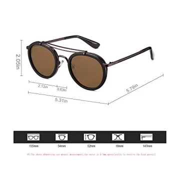 VentiVenti Vintage Steampunk Polarized Sunglasses for All