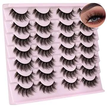 Fluffy Mink Lashes: 14 Pairs for Natural Volume