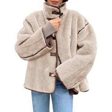 Tankaneo Womens Faux Fur Jacket Winter Warm Coats