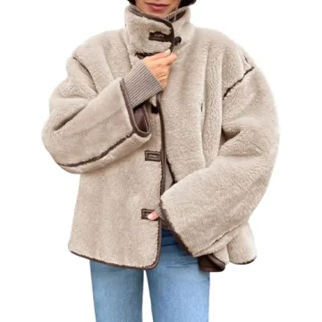 Tankaneo Womens Faux Fur Jacket Winter Warm Coats