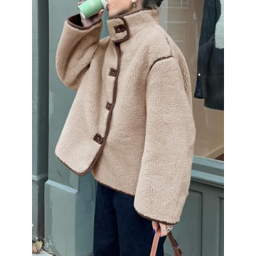 Tankaneo Womens Faux Fur Jacket Winter Warm Coats