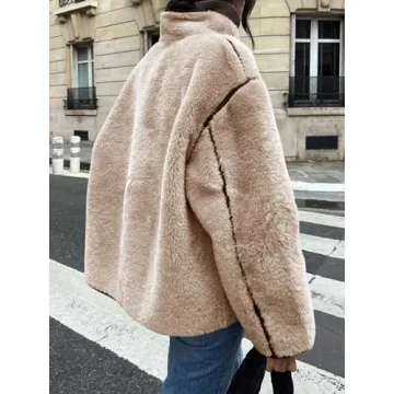 Tankaneo Womens Faux Fur Jacket Winter Warm Coats