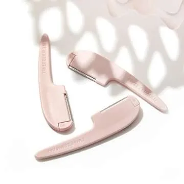 Tweezerman Prep and Plane Facial Razors for Hair Removal and Exfoliation, 3 Count