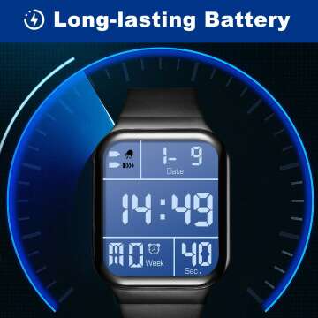 Kids Digital Sports Watch with Alarm & Waterproof Design