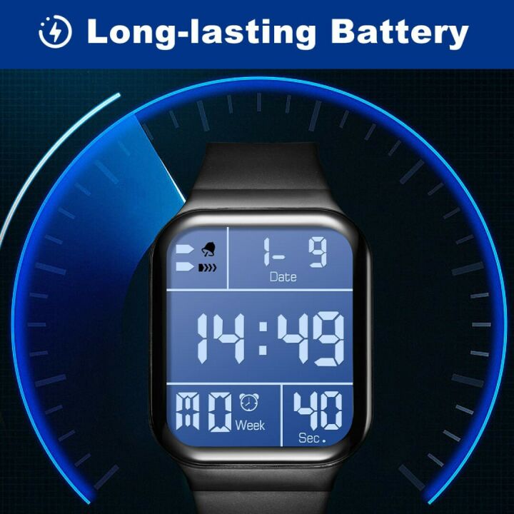 Kids Digital Sports Watch with Alarm & Waterproof Design