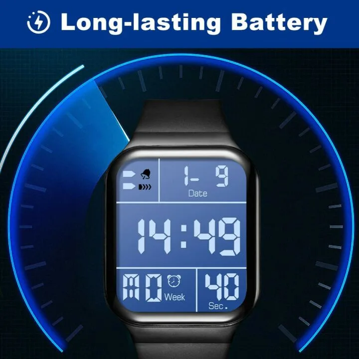 Kids Digital Sports Watch with Alarm & Waterproof Design