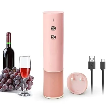 Stylish Electric Wine Opener - Rechargeable Automatic Corkscrew with Foil Cutter