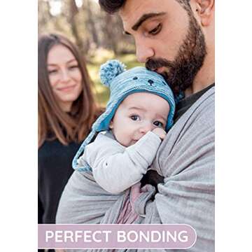 Ring Sling Baby Carrier 100% Cotton Muslin Front and Chest Newborn to Toddler Carrier and Baby Sling...