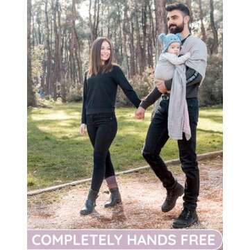 Ring Sling Baby Carrier 100% Cotton Muslin Front and Chest Newborn to Toddler Carrier and Baby Sling (Grey Rose)