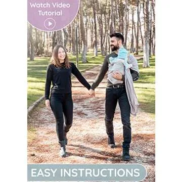 Comfortable Baby Ring Sling for Newborns - Grey Rose