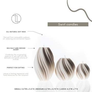 LAWA Swirl Candle - Elegant Handmade Scented Decor