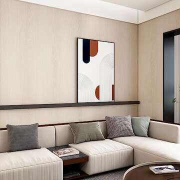 TOTIO Extra Wide Walnut Wood Wallpaper Beige Brown Wood Grain Vinyl Wrap Walnut Contact Paper Peel a...