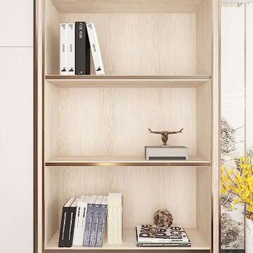 TOTIO Extra Wide Walnut Wood Wallpaper Beige Brown Wood Grain Vinyl Wrap Walnut Contact Paper Peel and Stick 31.5x157inch Air Guide Slot Design Matte Thickened Self-Adhesive Waterproof Wall Stickers