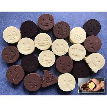 Sized Silicone Emoji Molds - 32 Cavity 2 Pack Set by Kitchen