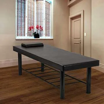 BestMassage Massage Table Stationary Massage Bed 75" Long*30" Wide Spa Bed Heavy Duty Stationary Physical Therapy Bed with 4 inch-Thick Memory Foam for Medical Recovery Professional Massage