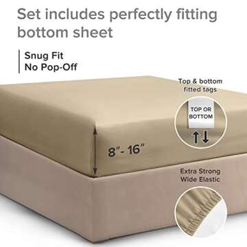King Fitted Bed Sheet - Ultra Soft & Wrinkle Free