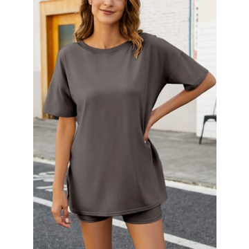 Yanekop Women's Oversized 2 Piece Outfit Reversible Design