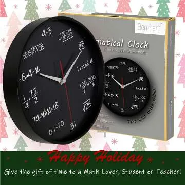 Unique Math Wall Clock - Silent & Non-Ticking Design
