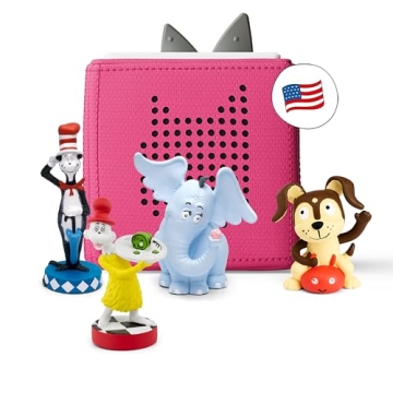 Toniebox Audio Starter Set with Cat in The Hat, Sam-l-Am, Horton Hears a Who!, and Playtime Puppy - ...