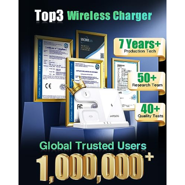 JARGOU 3-in-1 Charging Station Stylish Wireless Charger