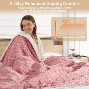 Soft Heated Throw Blanket for Comfort & Warmth