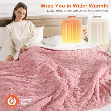 Soft Heated Throw Blanket for Comfort & Warmth