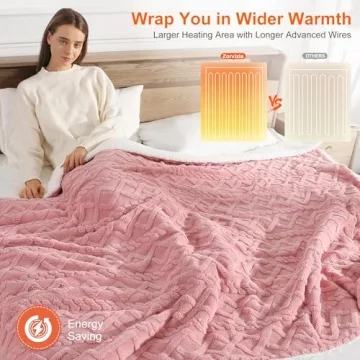 Soft Heated Throw Blanket for Comfort & Warmth