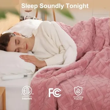 Soft Heated Throw Blanket for Comfort & Warmth