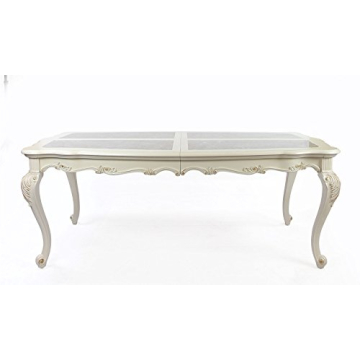 ACME Furniture Chantelle Dining Table, Marble/Pearl White