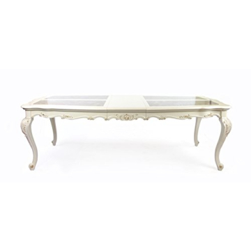 Elegant ACME Chantelle Dining Table with Marble Inlay