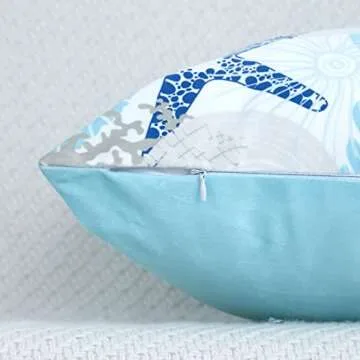 Tritard Nautical Coastal Throw Pillow Covers - Set of 2 Blue