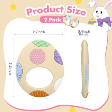 Colorful Easter Egg Silicone Teething Toys for Babies