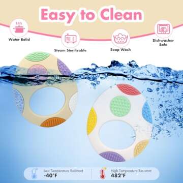 Colorful Easter Egg Silicone Teething Toys for Babies