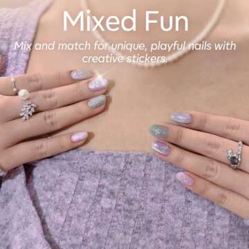 modelones Gel Nail Polish Kit with U V Light, Spring Clear Cat Eye Jelly Pastel Pink Green Purple Manicure Starter Set Starburst Stickers Base Top Coat, Sheer Magnetic Gel Mini Salon Nail Art Gift