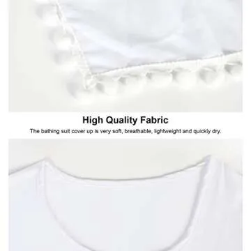 Chalier Bathing Suit Coverups for Women Chiffon Swimwear Bikini Swimsuit Beach Cover Ups,White