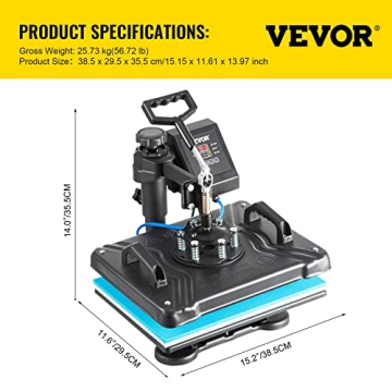 VEVOR 8-in-1 Heat Press Machine for Easy Crafts and Gifts