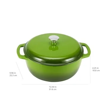 Durable 4.3 Quart Amazon Basics Cast Iron Dutch Oven