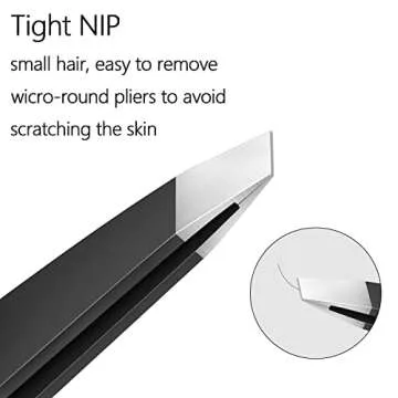 TOPMEET Eyebrow Tweezers Set - Stainless Steel Precision Kit