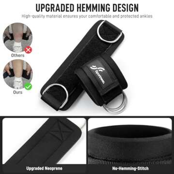 Ankle Strap for Cable Machine Women: Cable Kick Back Ankle Straps Sportneer Adjustable Ankle Straps ...