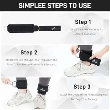 Ankle Strap for Cable Machine Women: Cable Kick Back Ankle Straps Sportneer Adjustable Ankle Straps Pair for Leg Extensions, Booty Hip Abductors, Kickbacks, Glute Workouts in Home and Gym