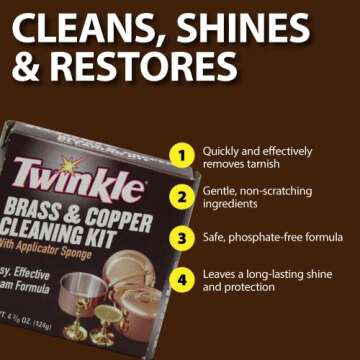 Twinkle Brass & Copper Cleaning Kit for Easy Polishing