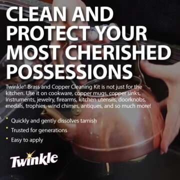 Twinkle Brass & Copper Cleaning Kit for Easy Polishing