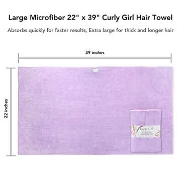 Curly Girl Towel for Women - Anti-Frizz, Absorbent Microfiber, Perfect for Curly Hair