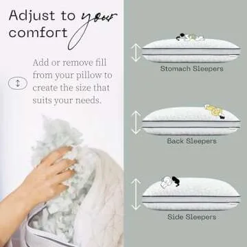 Coop Home Goods Eden Bed Pillow Queen Size for Sleeping on Back, Stomach and Side Sleeper- Medium Soft Memory Foam Cooling Gel - CertiPUR-US/GREENGUARD Gold