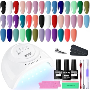 20 Colors Gel Nail Polish Kit with UV Light