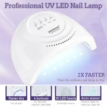 20 Colors Gel Nail Polish Kit with UV Light